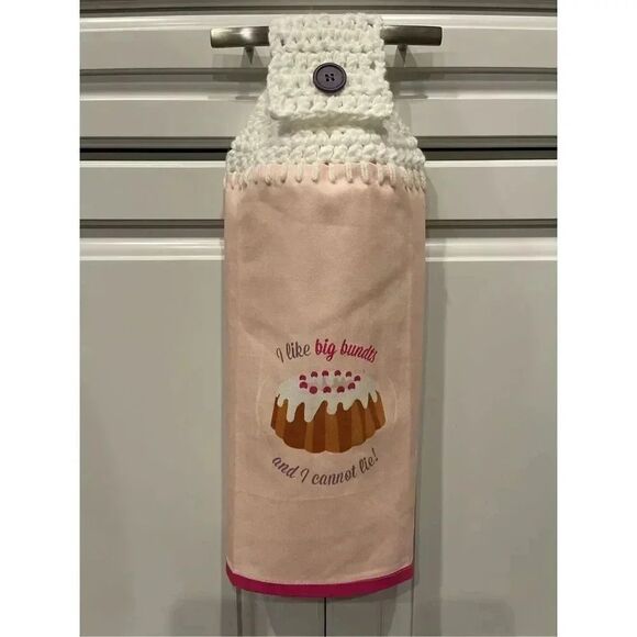 Crochet Top Kitchen Towel- I Like Big Bundts and I Cannot Lie! - Picture 1 of 3